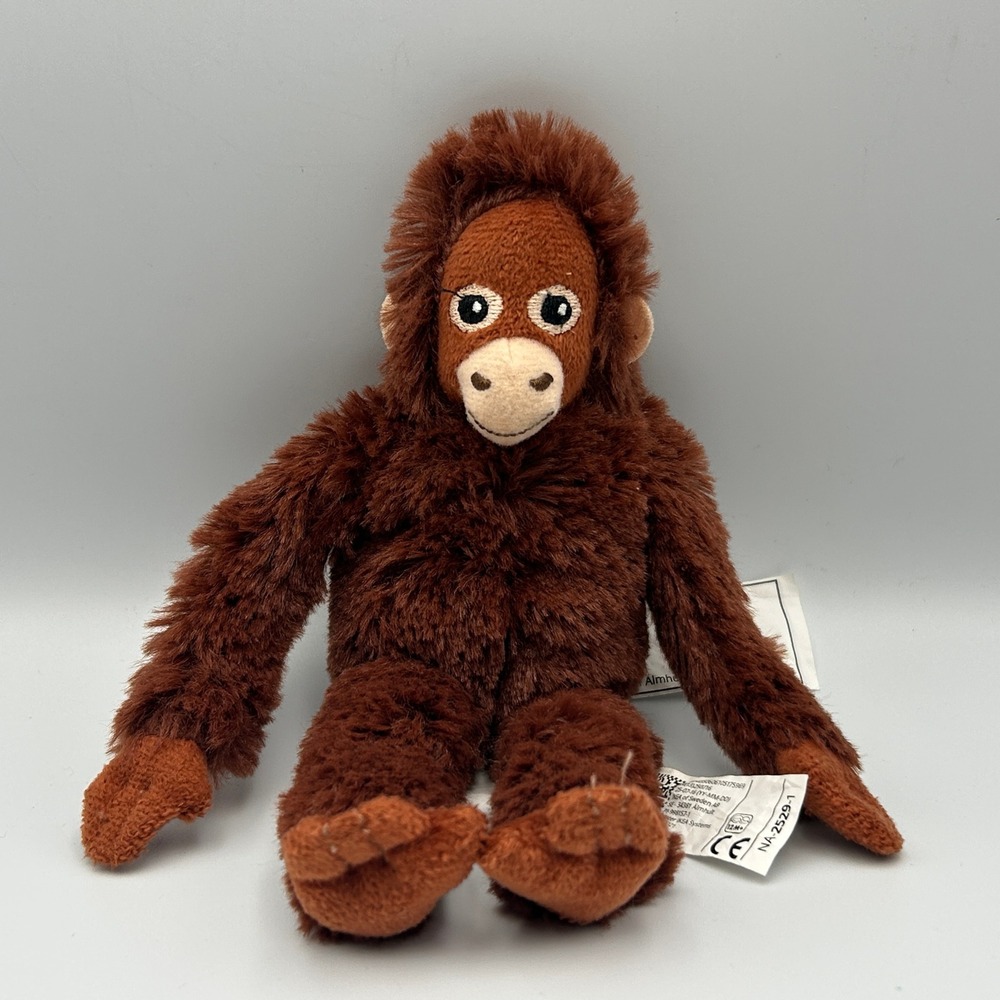 IKEA Punch Monkey Djungelskog Mini Orangutan Macaque Plush Stuffed 8" Japanese